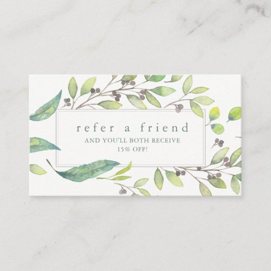 Leafy Green | Verwijzing Lijst Waterverf Trendy (Voorkant)
