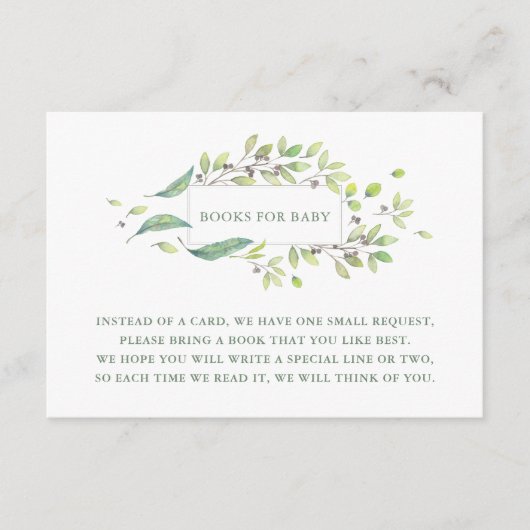 Leafy Green | Verzoek om Waterverf Book Informatiekaartje (Voorkant)