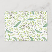 Leafy Green | Waterverf luierspoel Informatiekaartje (Achterkant)