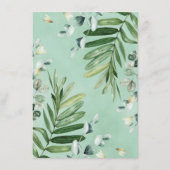 Leafy Greenery Puppy Dog Books for Baby shower Informatiekaartje (Achterkant)