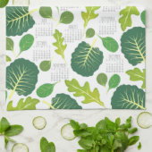 Leafy Greens Calendar Kitchen Towel Theedoek (Gevouwen)