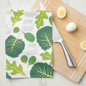Leafy Greens Calendar Kitchen Towel Theedoek (Quarter Fold)