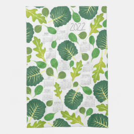 Leafy Greens Calendar Kitchen Towel Theedoek