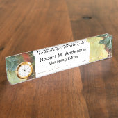 Leafy Grunge Autumn Natuur Textures Naambordje (Zijkant)