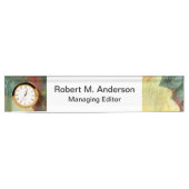 Leafy Grunge Autumn Natuur Textures Naambordje (Voorkant)