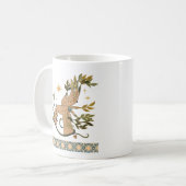 Leafy Hand Design Koffie Mok (Voorkant links)