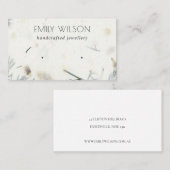 Leafy Handmade Paper Texture Stud Earning Display Visitekaartje (Voorkant / Achterkant)