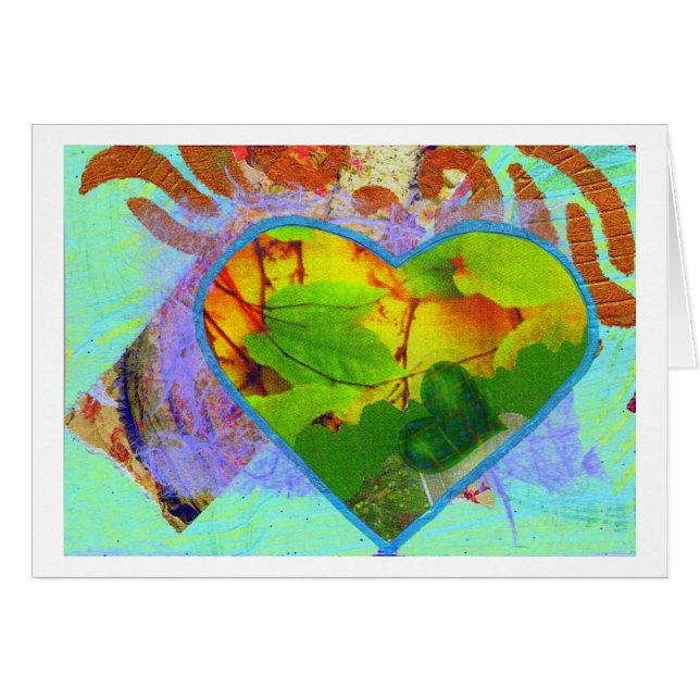 Leafy Heart Card (Voorkant Horizontaal)