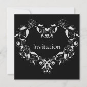 Leafy Heart Invitation Kaart (Voorkant)