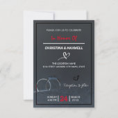 Leafy Hoops Wedding Invitations RSVP Kaartje (Voorkant)