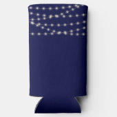 Leafy Initialen Wedding Engagement Party Favoriet Seltzer Blikjeskoeler (Achterkant)