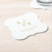 Leafy Initialen Wedding Repetitie Engagement Party