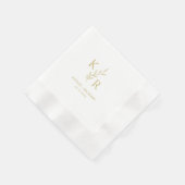 Leafy Initialen Wedding Verloving Vrijgezellenfees Servet (Hoek)