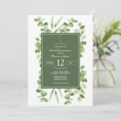 Leafy Jade religieuze uitnodigingen (Staand voorkant)