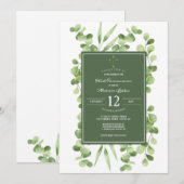 Leafy Jade religieuze uitnodigingen (Voorkant / Achterkant)