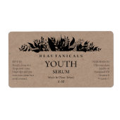 Leafy Kraft Paper Serum Labels (Voorkant)