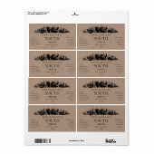 Leafy Kraft Paper Serum Labels (Full Sheet)