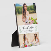 Leafy Laurels Afstuderen Foto Plaque Fotoplaat (Zijkant)