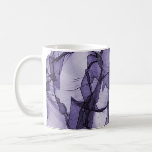 Leafy lavender film elegant design koffiemok (Links)