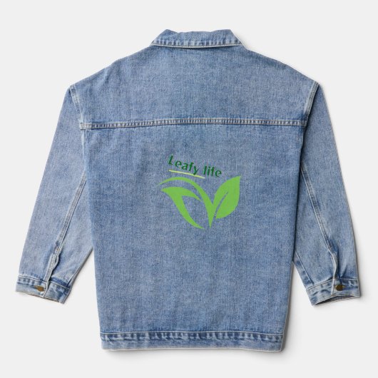 Leafy life denim jacket (Achterkant)
