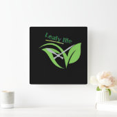 Leafy life vierkante klok (Huis)
