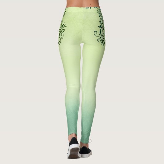 Leafy lime green droomleggings leggings (Achterkant)