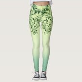 Leafy lime green droomleggings leggings (Voorkant)
