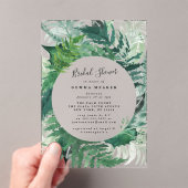 Leafy Modern Waterverf Acryl Vrijgezellenfeest Acryl Uitnodigingen (Insitu (Draagbaar))