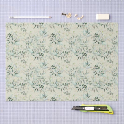 Leafy Mystique Bleek Celadon Tissuepapier (Craft)