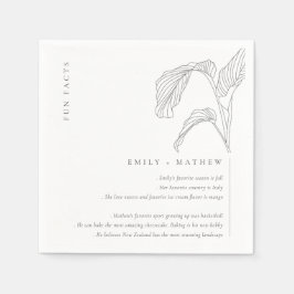 Leafy Palm Sketch Black White Weddenschap Facts Servet