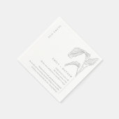 Leafy Palm Sketch Black White Weddenschap Facts Servet (Hoek)