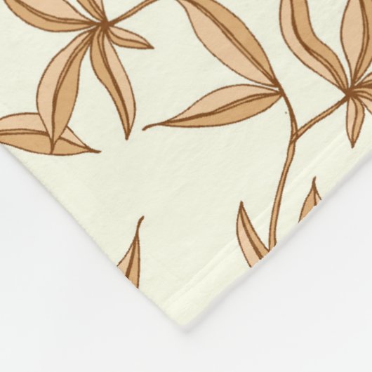 Leafy Pattern Fleece Deken (Hoek)