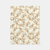 Leafy Pattern Fleece Deken (Voorkant)