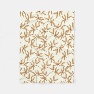 Leafy Pattern Fleece Deken