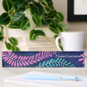 Leafy Pink en Aqua Desk Naambordje