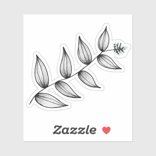 Leafy Plant | Botanisch | Solomon's Plume Sticker (Vel)