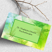 Leafy Psychotherapeut Counselor Groen Blauw Natuur Visitekaartje