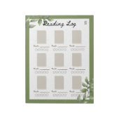 Leafy Reading Log Notitieblok (Linkerzijde)