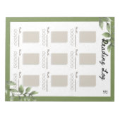 Leafy Reading Log Notitieblok (Voorkant)