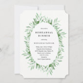Leafy Repetial Dinner Invitation Kaart (Voorkant)