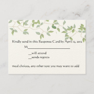 Leafy RSVP-kaart RSVP Kaartje