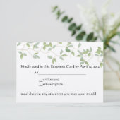 Leafy RSVP-kaart RSVP Kaartje (Staand voorkant)