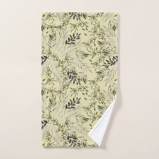 Leafy Shades Botanical Khaki Bath Towels Bad Handdoek (Handdoek)