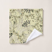 Leafy Shades Botanical Khaki Bath Towels Bad Handdoek (Wasdoekje)
