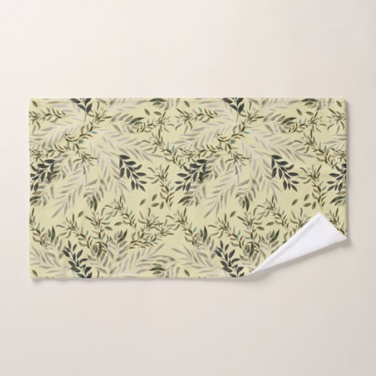 Leafy Shades Botanical Khaki Bath Towels Bad Handdoek (Handdoek)