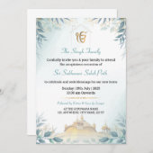 Leafy Sikh housewarming uitnodiging (Voorkant / Achterkant)