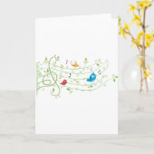 Leafy Staff Line Wenskaarten Kaart (Gele Bloem)