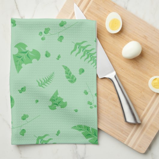 Leafy Theedoek (Quarter Fold)