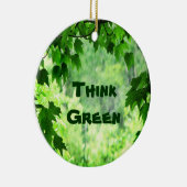 Leafy Think Green Keramisch Ornament (Rechts)