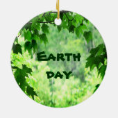 Leafy Think Green Keramisch Ornament (Achterkant)